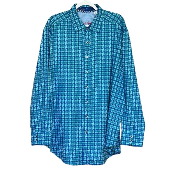Robert Graham Multi Color Flip Cuff Long Sleeves Button Up Shirt Size 2XL